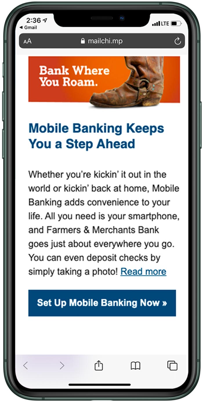 Farmers & Merchants Bank - Mobile Ad