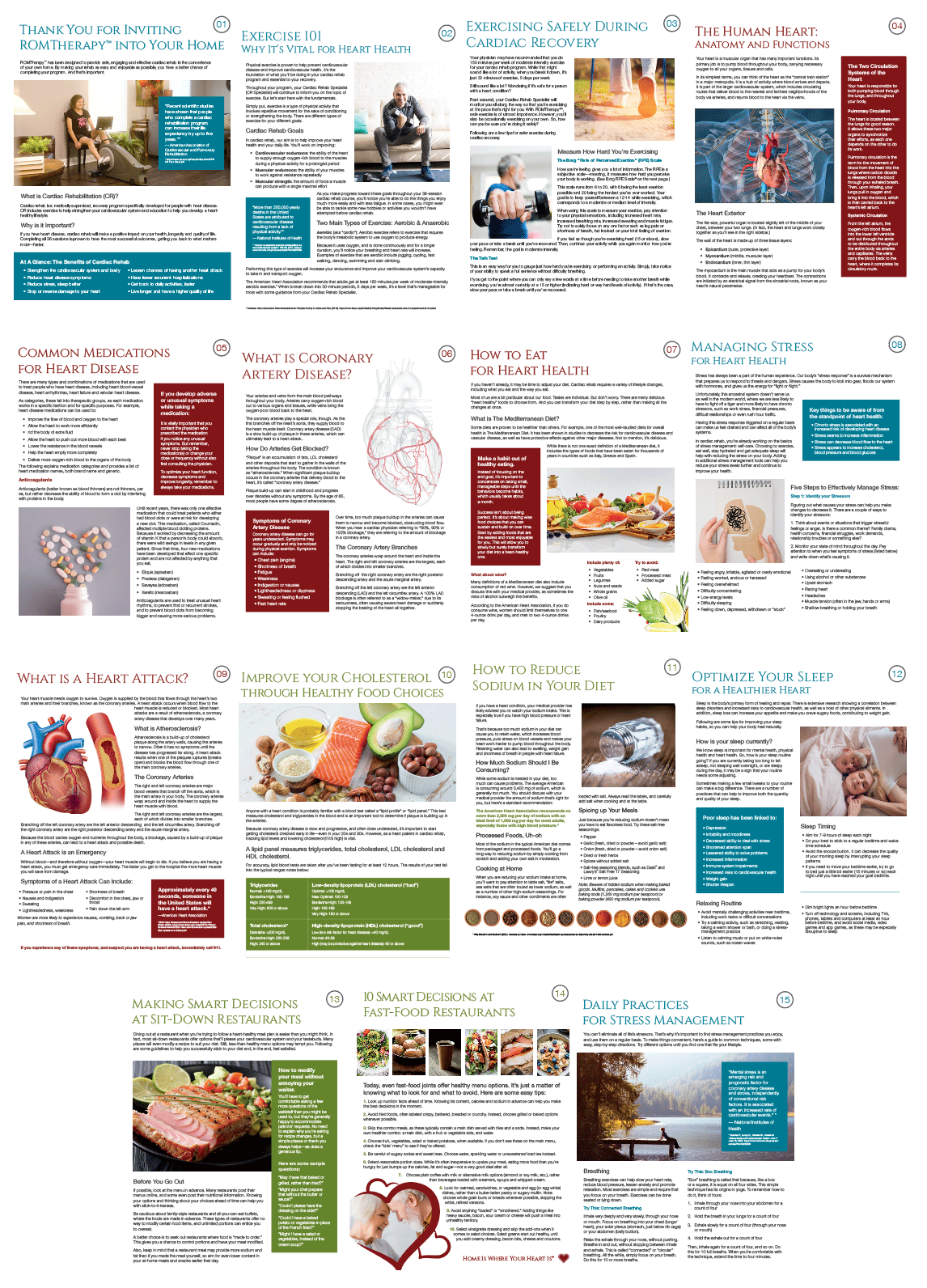 Cardiac educational brochure thumbnails