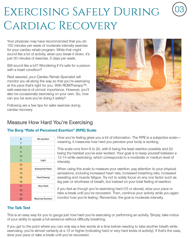 Exercising Safely insert