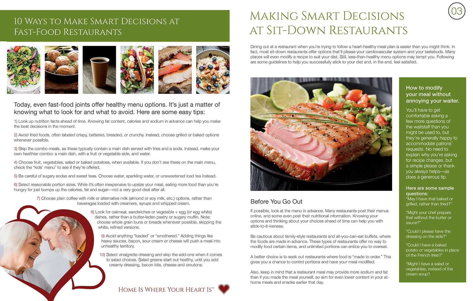 Sit Down Restaurant insert