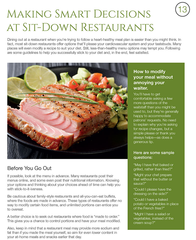 Sit Down Restaurant insert